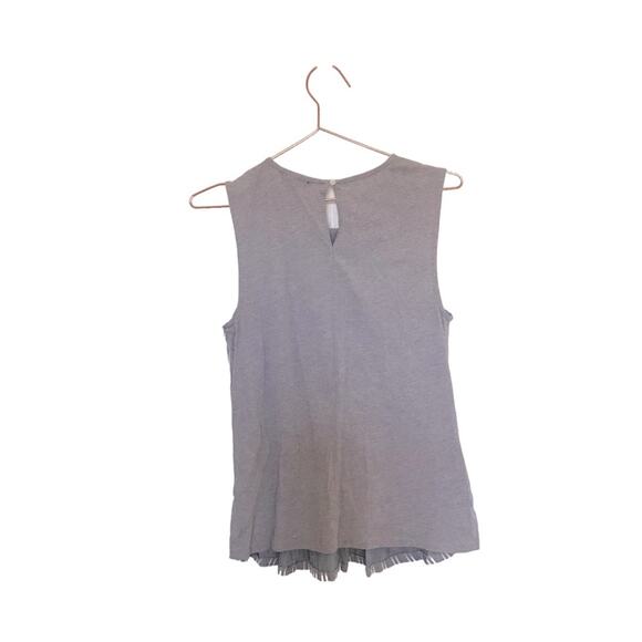 J Crew Striped Front Cinched peplum Tank Top size small - Picture 2 of 6